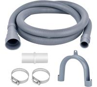 1.5M Dishwasher Hose Extension,Washing Machine Waste Pipe Extension Adapter Kit,Universal Drain Hose with Right Angle End for Washing Machine, Dishwasher & Other Applications