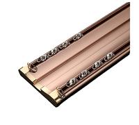 1-5M Double Ceiling Track for Curt Adjustable Bay Window Rail Corner Running System for Bedroom & RV Room Divider (Color: Rose Gold Size: 9.8ft)