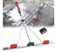 1.5M Electric Concrete Finishing Tool, Dual Frequency Vibration + Digital Display, 9 Speed Setting / 6000 RPM, One-Key Start, for Slab Pouring, Walkways,1.5M