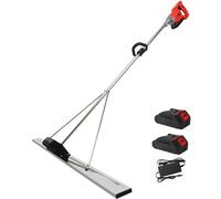 1.5m Electric Concrete Leveller, Concrete Screed Vibrator Kit, 6000ma Battery Powered Concrete Vibrator - Concrete Surface Screed Finishing Tool,2M-2Xbattery