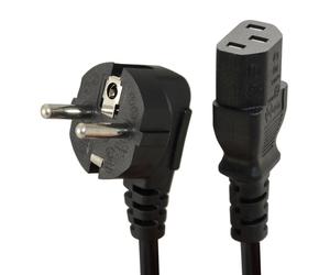 1.5M EU IEC Mains Power Cable Monitor PC Kettle Lead C13 2 Pin Euro