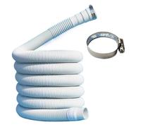 1.5M Flexible Air Conditioner Drain Hose Universal Water Inlet Extension Pipe Washing Machine Faucet Water Inlet Pipe Fitting E11722(1.5M WHITE)