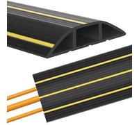 1.5M Floor Cable Cover Outdoor Cable Protector Rubber Floor Wire Covers 3 Cord Channels Floor Cable Tidy