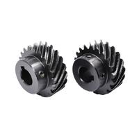 1.5M Left Helical Bevel Gear 45 Degree 13/15/20/26/30 Teeth Keyway Bore 10mm-25mm - 45# Steel Gear,1pcs(24mm (keyway 8) 1.5M 20Teeth)