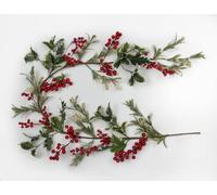 1.5m Natural Looking Artificial Glittered Leaves And Berries Garland Home Wall Door Mantel Fireplace Hanging Xmas Wedding Christmas Decorations