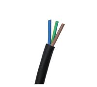 1/5m Outdoor Rubber Cable 2 3 4 5 Core 1mm²/ 1.5mm² /2.5mm / 4mm² Flexible Oil Weather Resistance EPR Insulated Electric Power Wire Cord(3 core Black Cable,5m 1.5mm2)