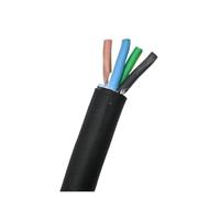 1/5m Outdoor Rubber Cable 2 3 4 5 Core 1mm²/ 1.5mm² /2.5mm / 4mm² Flexible Oil Weather Resistance EPR Insulated Electric Power Wire Cord(4 core Black Cable,1m 4mm2)