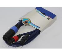 1.5m Professional 2 Channel Speakon to 2 x Female XLR Plug Blue Speaker Cable