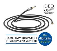 1.5m QED J2J Performance Graphite Audio Interconnect Cable 3.5mm Jack to Jack