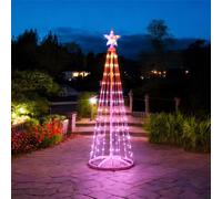 1.5M RGB 202 Led Tree with remote & app control Xmas Haus White 1 Pack