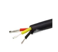 1/5M Sq 0.3/0.5/0 .75/1.0/ .5/2.0mm Soft Silicone Rubber Cable 4 6 Cores Insulated Flexible Copper High Temperature Wire(Black Sq 0.75mm x 1m,3 Cores)