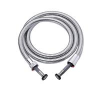 1.5m Thicken Shower Hose Stainless Steel General Soft Water Pipe Explosion-Proof Bathroom Accessories for Bath Taps(Silver)