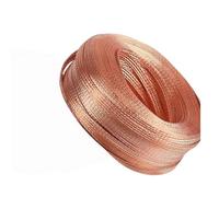 1~5M Tinned Copper Braided Sleeve Strap Connecting Wire 1.5/4/6/10/25/35mm² Conductive Tape Desoldering Braid Welding Solder(Red Copper,18 mm wid 12mm2,10M)