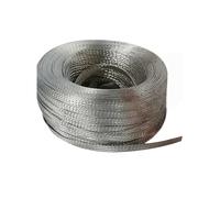 1~5M Tinned Copper Braided Sleeve Strap Connecting Wire 1.5/4/6/10/25/35mm² Conductive Tape Desoldering Braid Welding Solder(Tinned Copper,28 mm wid 25mm2,1M)