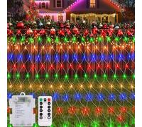 1.5M x 1.5M 100 LED Battery Net Lights Outdoor with Remote 8 Modes Timer