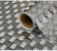 1.5m X 45cm SILVER CHECKER PLATE SELF ADHESIVE STICKY BACK PLASTIC VINYL FABLON