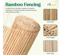1.5M X 4M Bamboo Split Slat Fencing Screening Rolls For Garden Outdoor Privacy