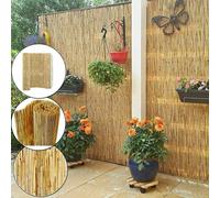 (1.5m x 4m) Natural 4m Peeled Garden Reed Fence Wooden Roll