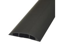 1.5m x 60mm Low Profile Rubber Floor Cable Safety Cover Protector - Conduit Tunnel Sleeve - Great for Home (Garage), Office, Warehouse - Walk Over Wire Management - Loops
