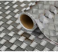 1.5m X 67.5cm SILVER CHECKER PLATE STICKY BACK PLASTIC SELF ADHESIVE VINYL FILM