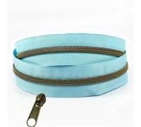1-5Meters 5# Bronze Nylon Zippers Tape with Zipper Slider Head Plastic Coil Zips Clothing Decor Zip Repair Kits DIY Accessories for Coat Jacket