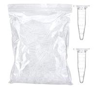 1.5ml Microcentrifuge Tubes 500pcs, EO Sterilized Plastic Small Vials with Caps for Sample Storage Without Leakage