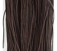 1.5mm - 20m Waxed Cotton Cord, Jewellery Beading Woven Durable Thread String for Necklace, Bracelet, Macrame & Crafts (BROWN)