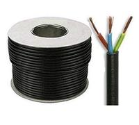1.5mm 3Core 13Amp Black Round Flex Cable Wire 3183Y ***SOLD IN VARIOUS LENGTHS*** (1 Metre)
