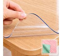 1.5mm 48x78cm Kitchen Island Clear Plastic Table Protector Transparent PVC Surface Pad for Dining Table, Breakfast Nook, Buffet Cabinet and Serving Station