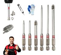 1.5mm-6mm Pagoda Shaped Hexbit Set, 6Pcs Screwdriver Bit Sets with Magnetic Hexagonal Shanks, Stepped Pagoda Drill Bits Set A Single Bits Tighten Nuts Ranging for Drills and Wrenches(1pcs)