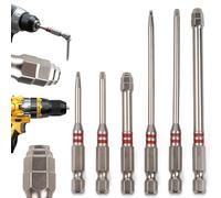 1.5mm-6mm Pagoda Shaped Hexbits Set, 6Pcs All in One Pagoda hex Screwdriver Drill bit, Anti-Slip & Magnetic Taper Hex Bits, A Single Bit Can Tighten Nuts Ranging, for Drills and Wrenches (1 Set)