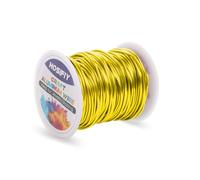 1.5mm Craft Wire, Gold Aluminum Craft Wire, Jewelry Wire for DIY Sculptures, Modeling, Jewelry Making, Floral Crafting and Wire Weaving (Gold, 30 Meters)