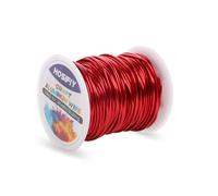 1.5mm Craft Wire, Red Aluminum Craft Wire, Jewelry Wire for DIY Sculptures, Modeling, Jewelry Making, Flower Crafting and Wire Weaving (Red, 30Meter)
