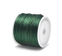 1.5mm Crafts Satin Rattail Cord String from Nylon for Chinese Knot, Macramé, Trim, Jewelry Making 24 Yards-Deep Green-1.5mm 22Meters