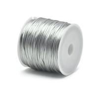 1.5mm Crafts Satin Rattail Cord String from Nylon for Chinese Knot, Macramé, Trim, Jewelry Making 24 Yards-Grey-1.5mm 22Meters