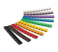 1.5mm Number 0-9 Cable Markers, 100pcs Plastic Digital Colorful Cable Marker Clip with Multiple Color