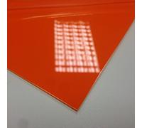 1.5mm Orange Gloss/Matt Hips Sheet A5 210 x 148 High Impact Polystyrene Styrene Sheet