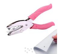 1.5mm Single Hole Paper Puncher, Pink Handle Hole Paper Punch Mini Punch with Soft Grip for Home Office School Supplies Craft Cards DIY Handmade Scrapbook Ticket Tags (Small Circle)