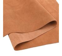 1.5mm Suede Leather Piece Soft Genuine Cow Split Leather Suede Hide Skin Leather Material for Leathercraft Sewing Accessories (Light Brown, 12'' x 24'')