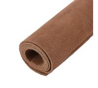 1.5mm Suede Leather Piece Soft Genuine Cow Split Leather Suede Hide Skin Leather Material for Leathercraft Sewing Accessories (Brown, 12'' x 6'')