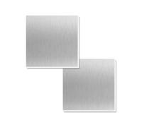 1.5mm Thick 304 Stainless Steel Sheet 100mm x 100mm, LAVMHAB Rectangular Stainless Steel Plate, Brushed 304 Sheet Metal for DIY Crafts Models (2Pcs)