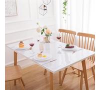 1.5mm Thick Clear Table Protector, Plastic Table Cover for Dining & Coffee Tables, Desk Mat for Office, 43.2cm/45.7cm, Durable & Waterproof Surface