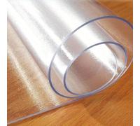 1.5mm Thick Frosted PVC Tablecloth | Non-Shrink Waterproof Table Cover | Easy Wipe Protective Mat for Dining, Kitchen, Office Use | 27.56x47.24in/70x120cm Heavy Duty Frosted Table Protector