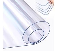 1.5mm Thick PVC Desk Cover Protector - Transparent Waterproof Table Mat Scratch Resistant Fur-Friendly - Available in 130x240cm 30x80cm 40x60cm 100x120cm 120x200cm Sizes