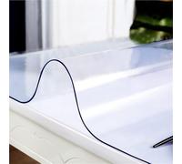 1.5mm Transparent Small Office Desk Blotter Mat Clear Plastic Table Protector Cover Pad PVC Topper Surface Proection Mat Pad End Table Protector,8"/10"/12"/14"/15"/16"(15"x15"(38 * 38cm))