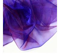 1.5mx1m Iridescent Organza Fabric, Gradient Organza Lace Fabric, Iridescent Holographic Gauze Material Cloth for DIY Crafts Sewing Decorations, Royal Blue and Red