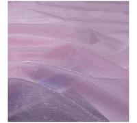 1.5Mx1M Shimmer Organza Fabric Light Pink Crystal Organza Polyester Fabric, Sheer Sparkly Material for Stage Costume, Performance Costume