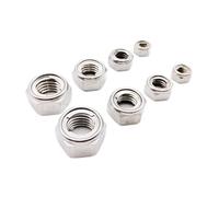 1/5pc M3-M16 304 Stainless Steel Prevailing Torque Type All Metal Insert Hexagon Lock Nut Hex Self Locking Locknut DIN980 GB6184(5pcs M8)