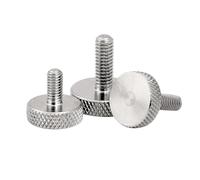 1/5pc M3 M4 M5 M6 M8 M10 GB835 304 A2-70 Stainless Steel Knurl Flat Head Hand Tighten Curtain Wall Glass Thumb Screw Bolt DIN653(2pcs M5x25mm)