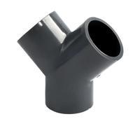 1/5PCS 20/25/32/40/50/63mm PVC Pipe Y-Type Tee Connectors 3-Way Quick Ventilation Tube Joint Plastic Aquarium Water Fitting(32mm,1 piece)
